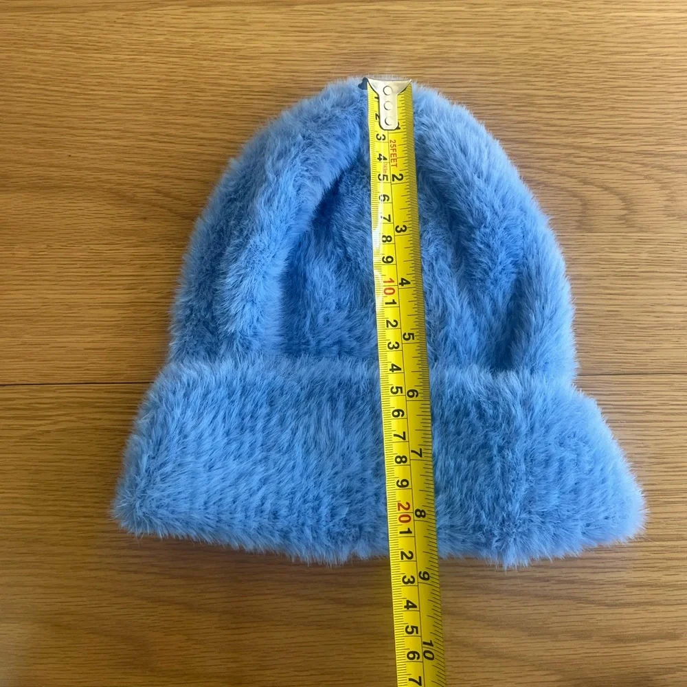 Melrose & Market Cozy Blue Fuzzy Stretchy Ultra Soft Beanie - Picture 4 of 4